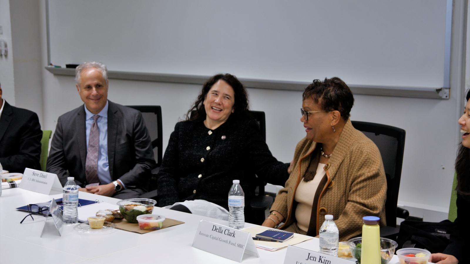 From left: Steve Dixel, Admin. Guzman, Della Clark